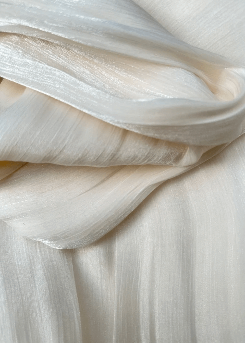 Beige Chiffon Crepe Shawl