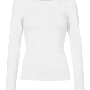 White High Neck Long-sleeve T-shirt